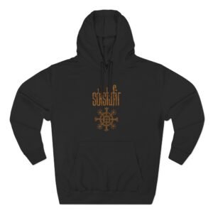 Solstafir Gold Logo Three-Panel Fleece Hoodie