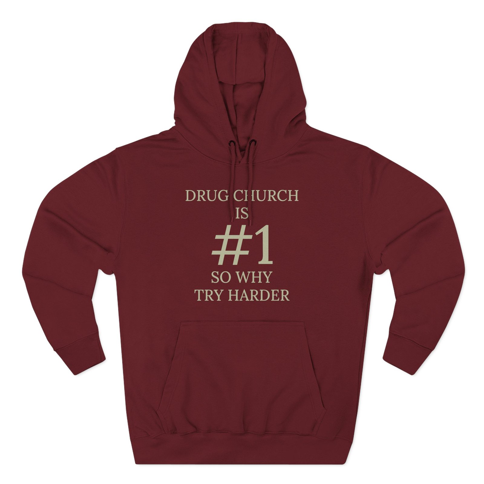 Drug Church Is Number 1 Three-Panel Fleece Hoodie - Image 11