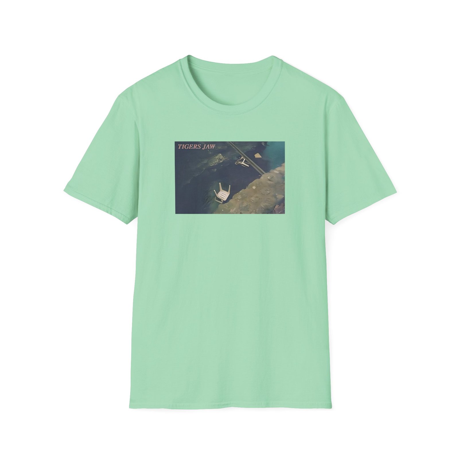 Tigers Jaw Chairs in Water Unisex Softstyle T-Shirt - Image 11