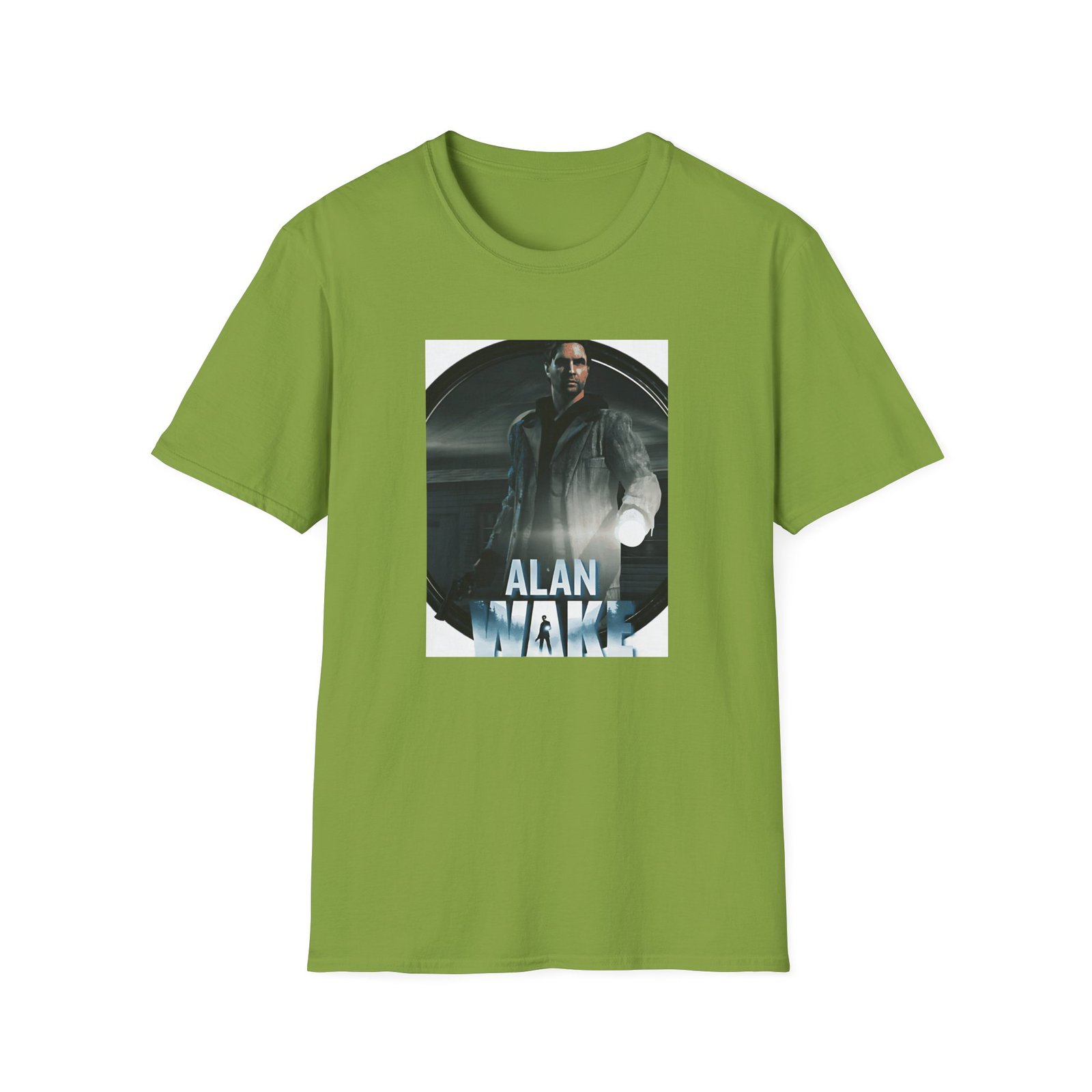 Alan Wake White Unisex Softstyle T-Shirt - Image 9