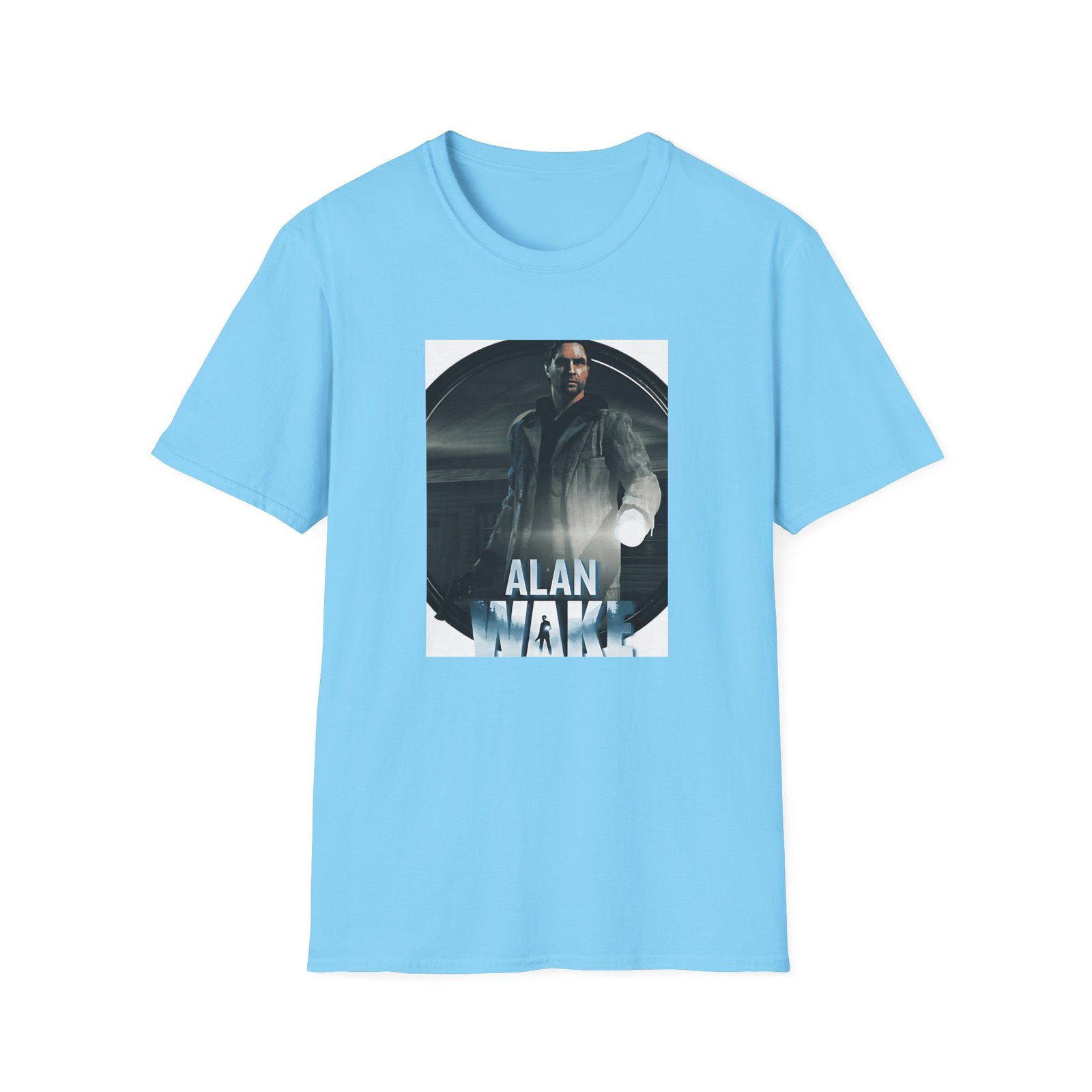 Alan Wake White Unisex Softstyle T-Shirt - Image 11