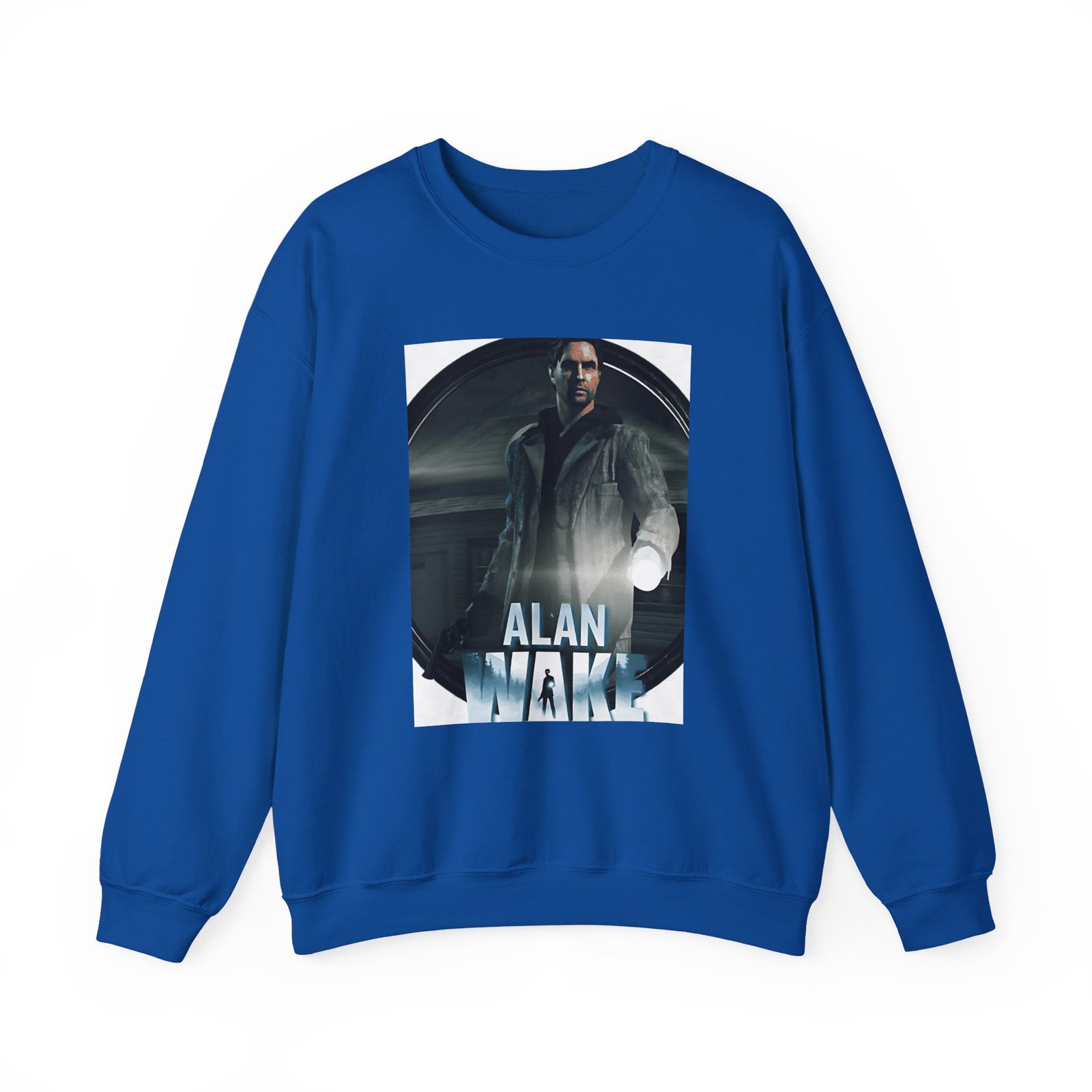 Alan Wake White Unisex Heavy Blend™ Crewneck Sweatshirt - Image 15