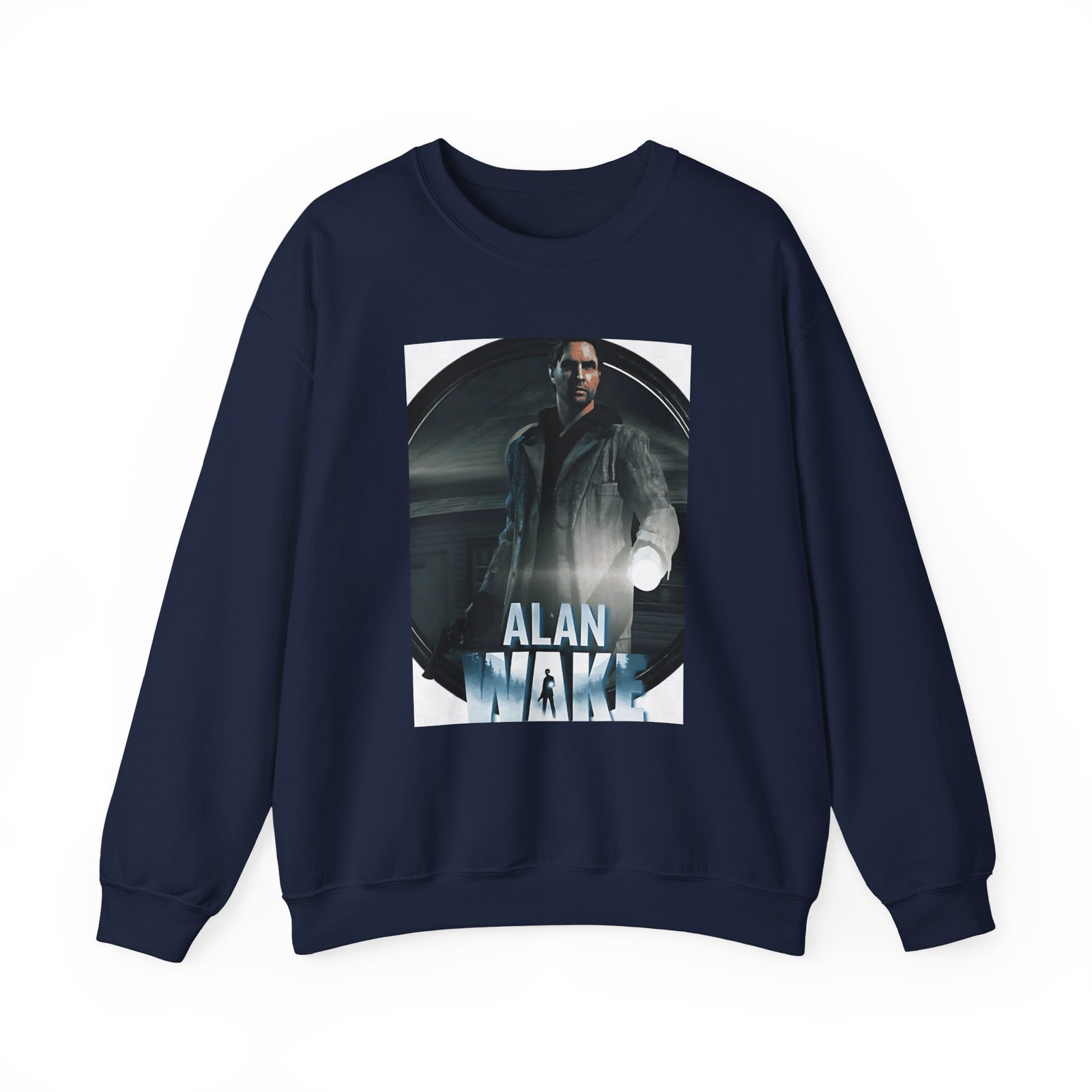 Alan Wake White Unisex Heavy Blend™ Crewneck Sweatshirt - Image 17