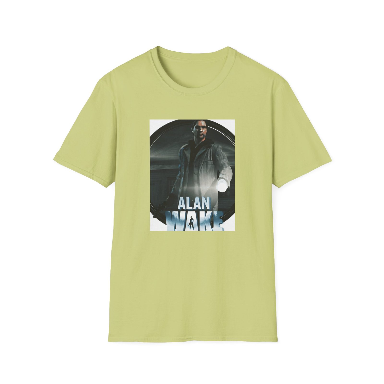 Alan Wake White Unisex Softstyle T-Shirt - Image 3
