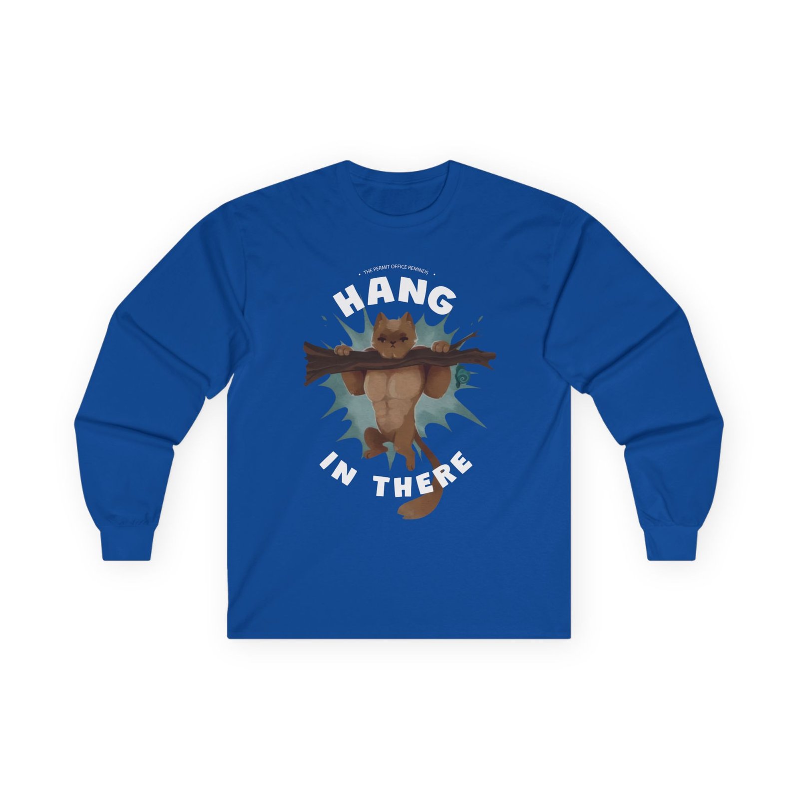 Grian Hang in There Permit Office Cat Unisex Ultra Cotton Long Sleeve Tee - Image 11
