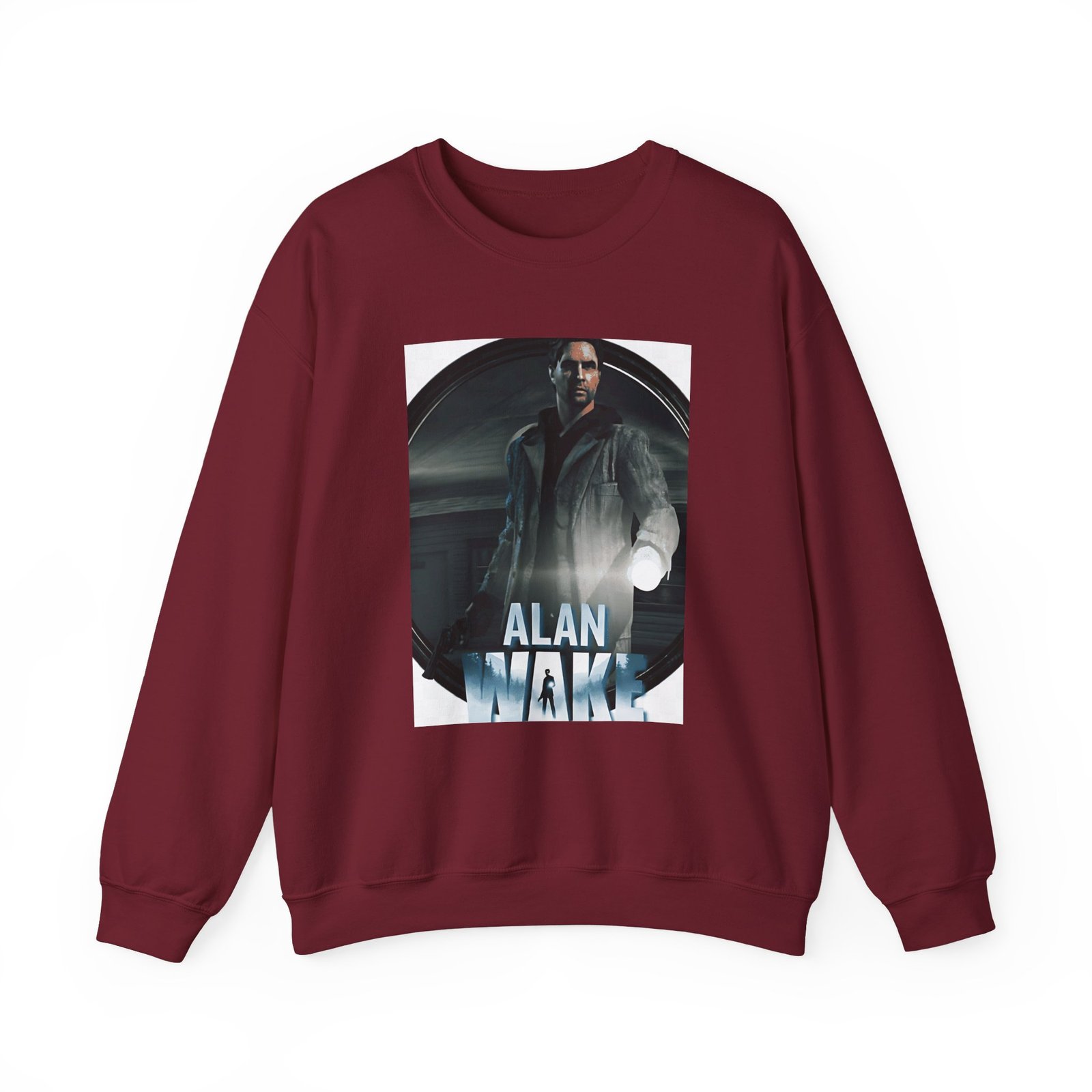 Alan Wake White Unisex Heavy Blend™ Crewneck Sweatshirt - Image 25
