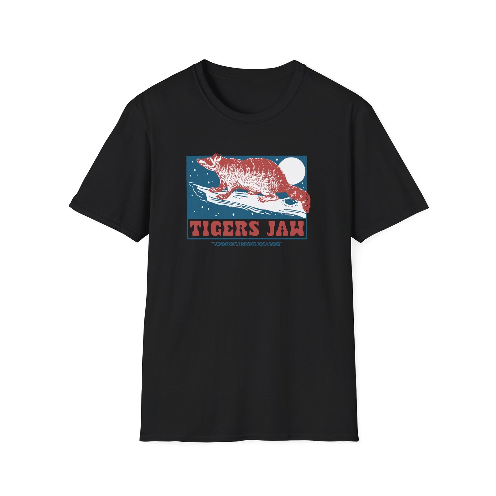 Tigers Jaw Raccoon Unisex Softstyle T-Shirt - Image 3