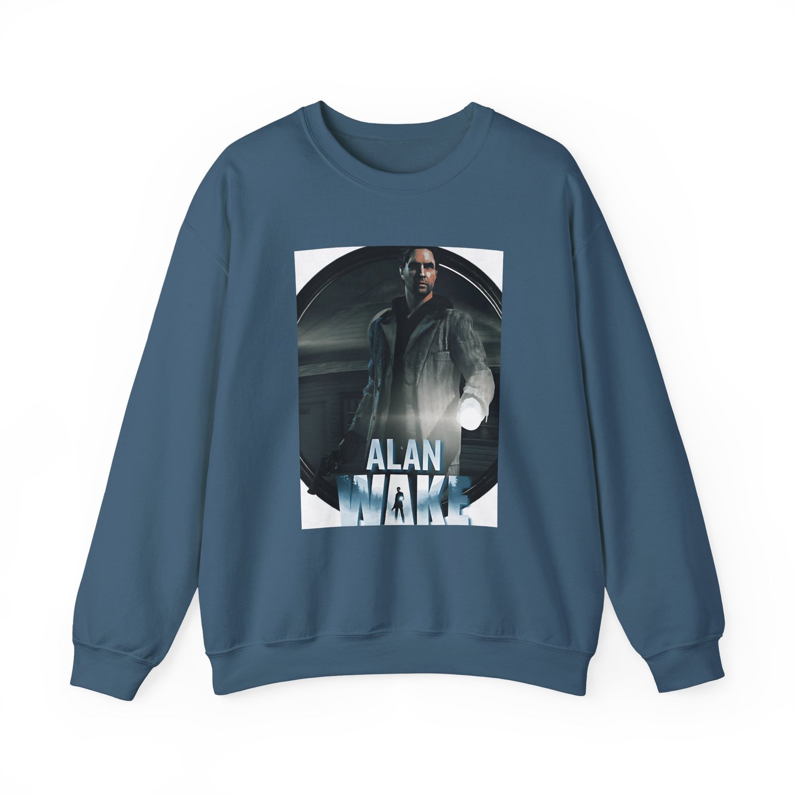 Alan Wake White Unisex Heavy Blend™ Crewneck Sweatshirt - Image 11
