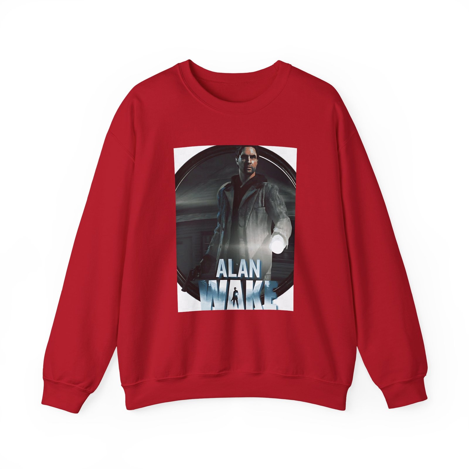 Alan Wake White Unisex Heavy Blend™ Crewneck Sweatshirt - Image 23