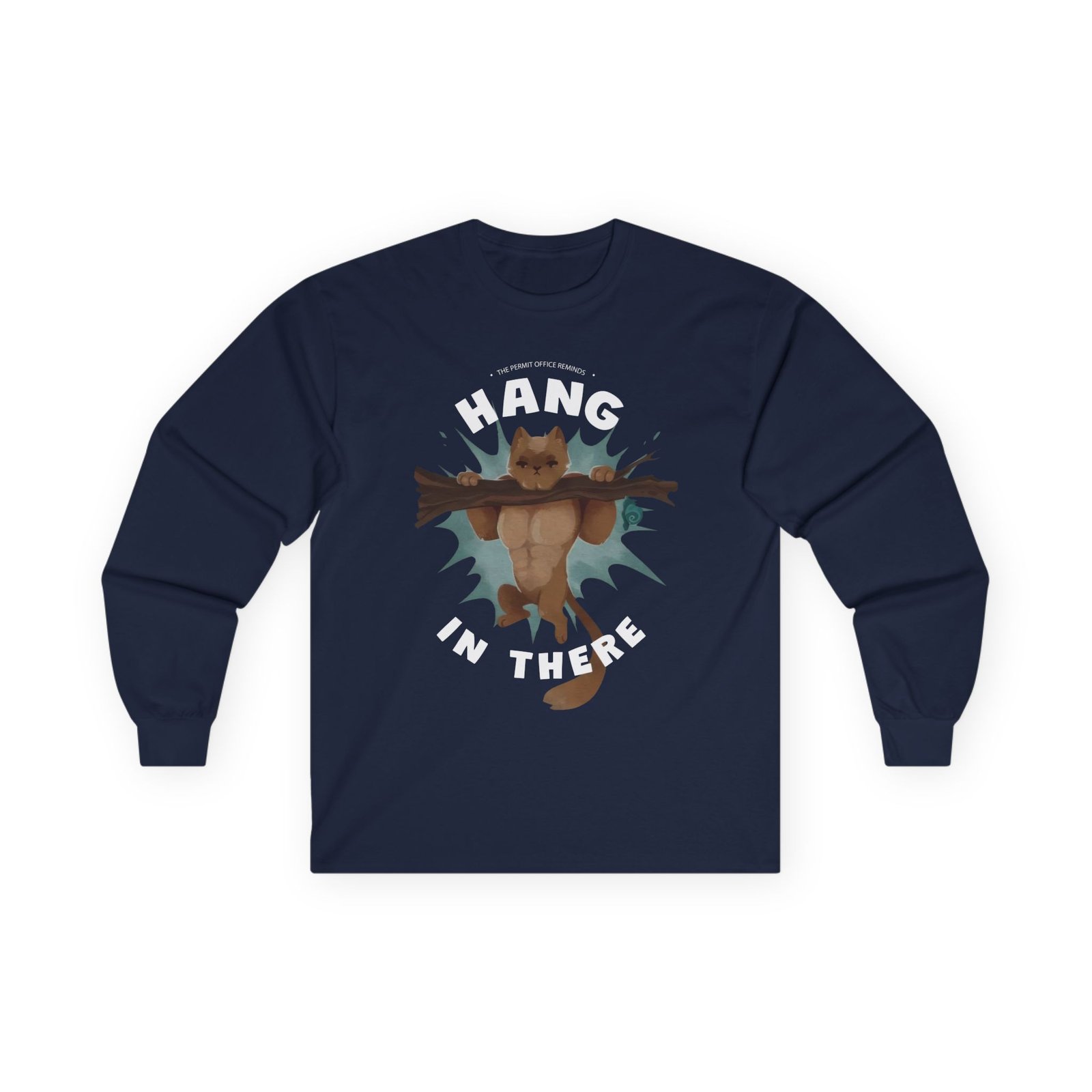Grian Hang in There Permit Office Cat Unisex Ultra Cotton Long Sleeve Tee - Image 13