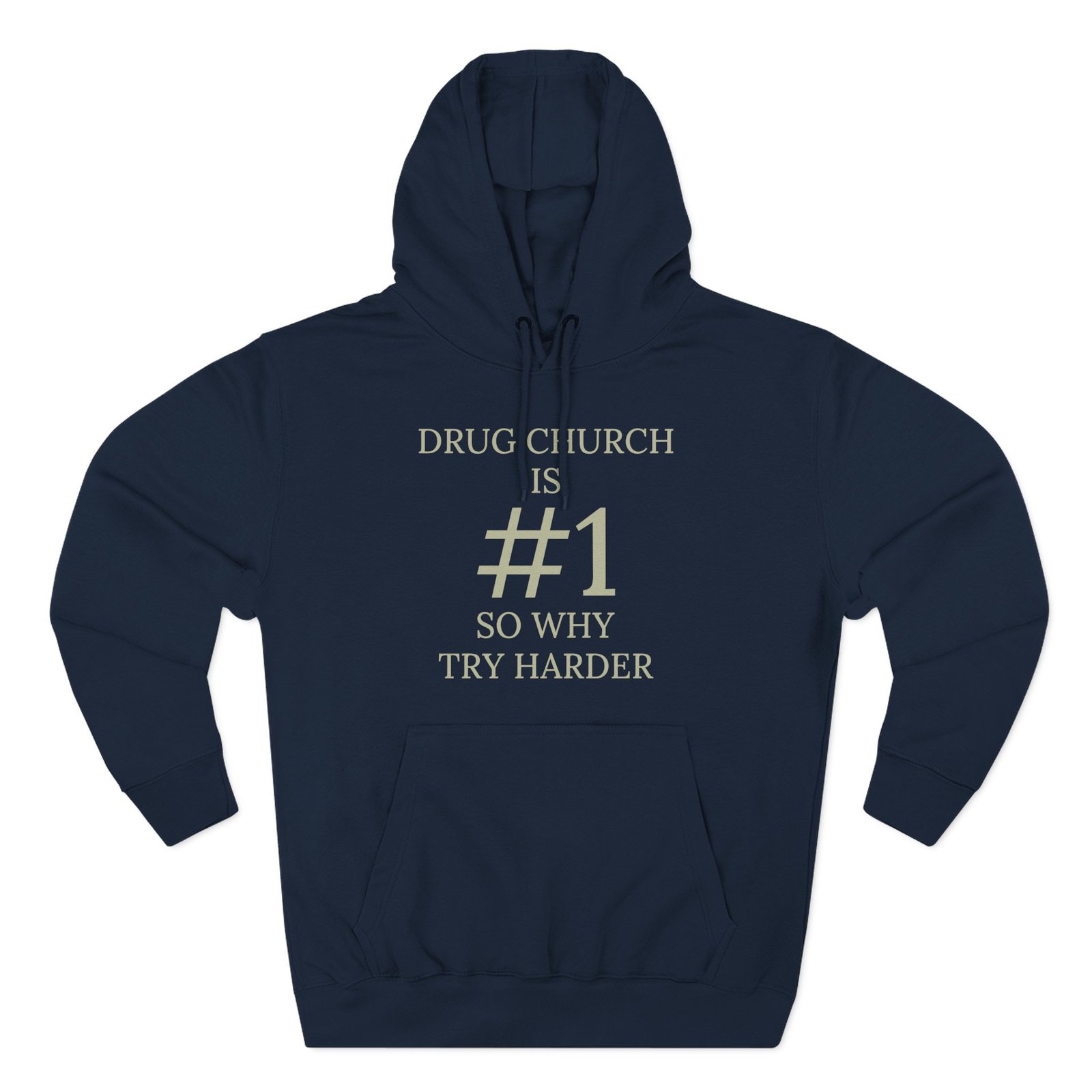 Drug Church Is Number 1 Three-Panel Fleece Hoodie - Image 9