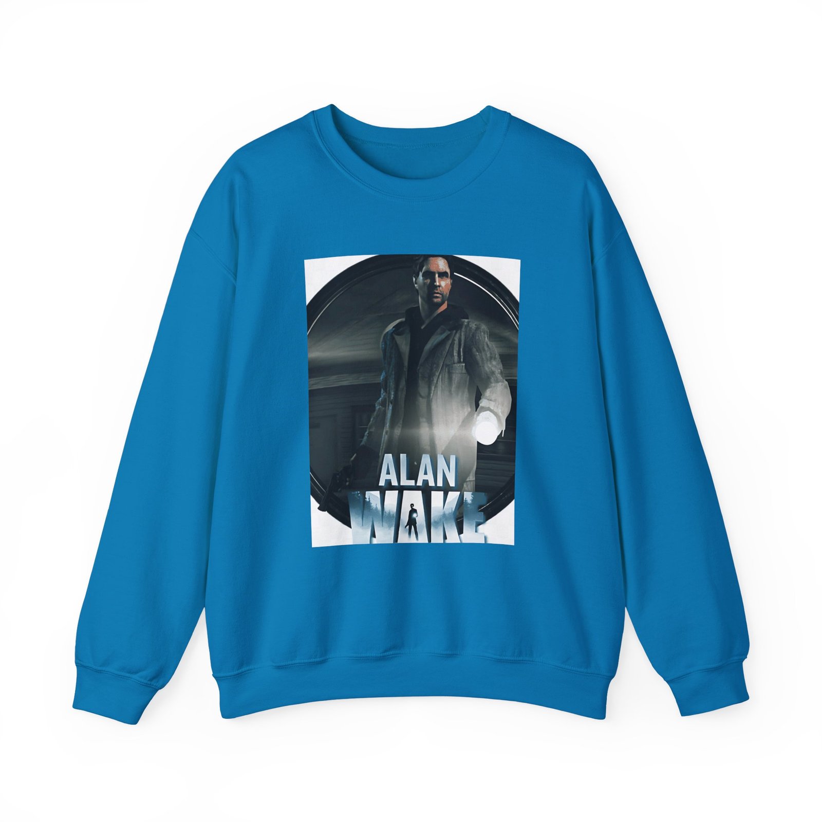 Alan Wake White Unisex Heavy Blend™ Crewneck Sweatshirt - Image 13