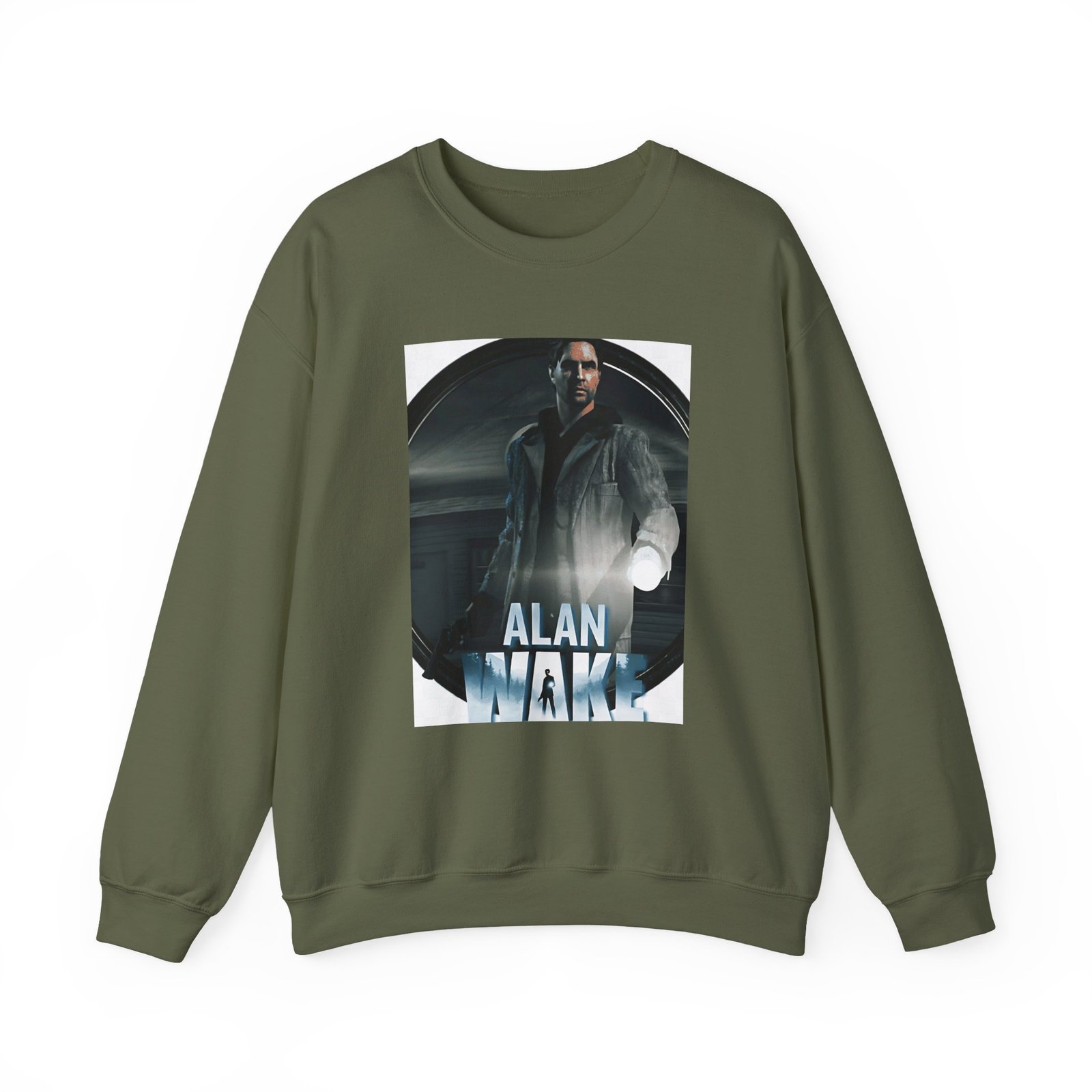 Alan Wake White Unisex Heavy Blend™ Crewneck Sweatshirt - Image 7
