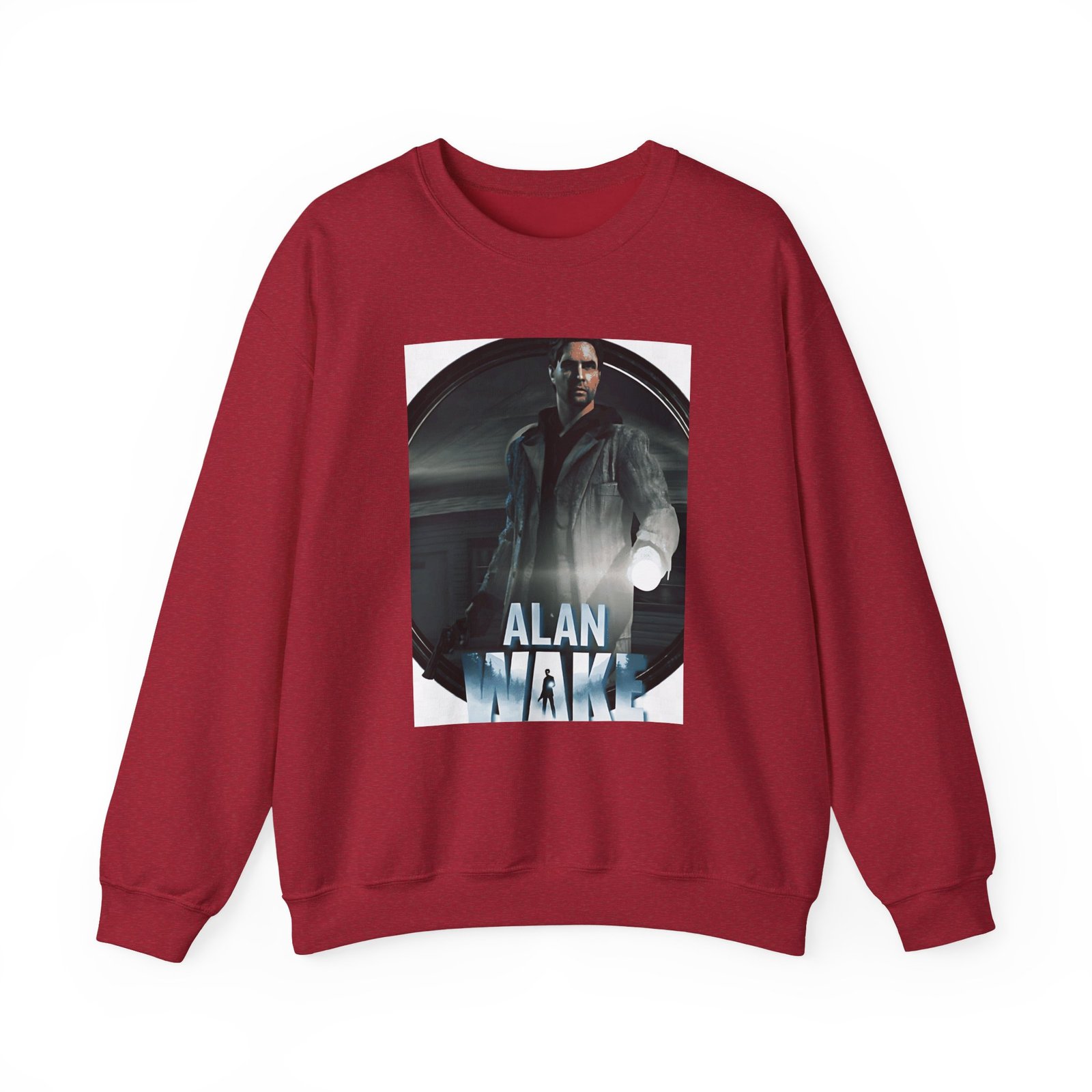 Alan Wake White Unisex Heavy Blend™ Crewneck Sweatshirt - Image 21
