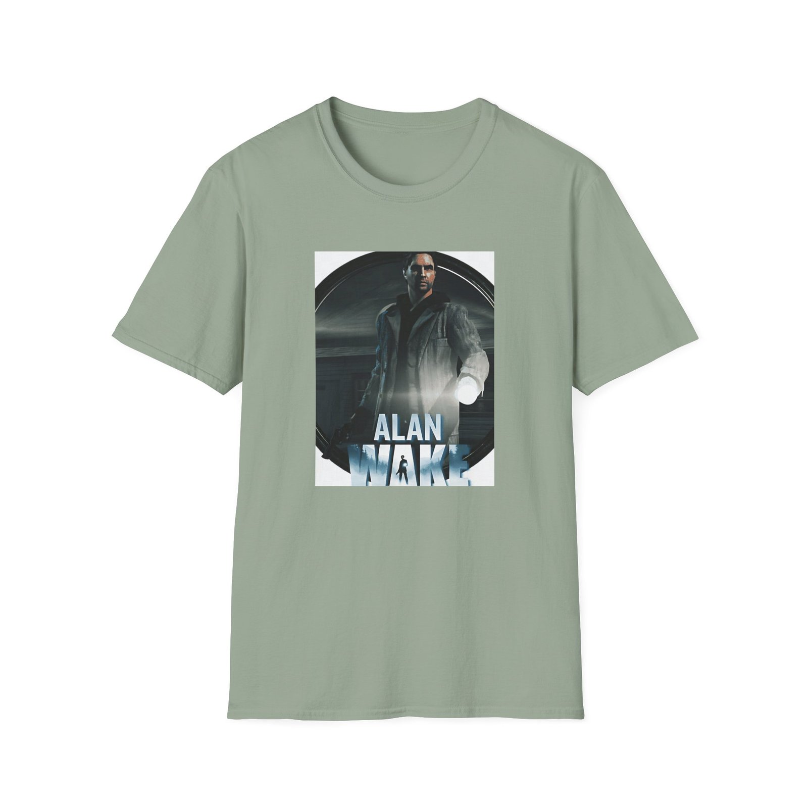 Alan Wake White Unisex Softstyle T-Shirt - Image 5