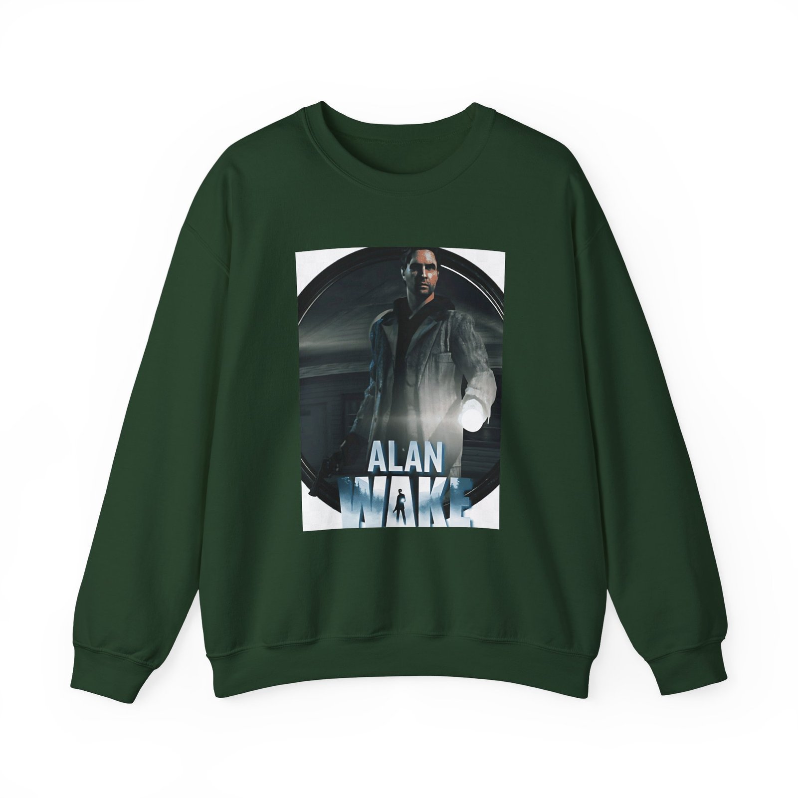 Alan Wake White Unisex Heavy Blend™ Crewneck Sweatshirt - Image 9