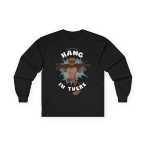 Grian Hang in There Permit Office Cat Unisex Ultra Cotton Long Sleeve Tee