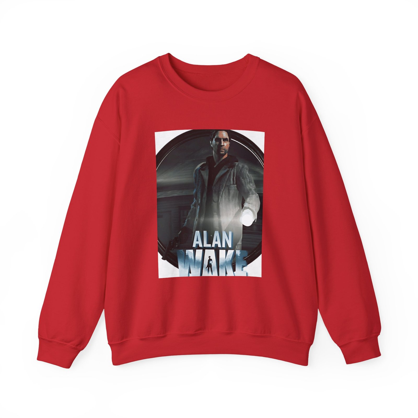 Alan Wake White Unisex Heavy Blend™ Crewneck Sweatshirt - Image 19