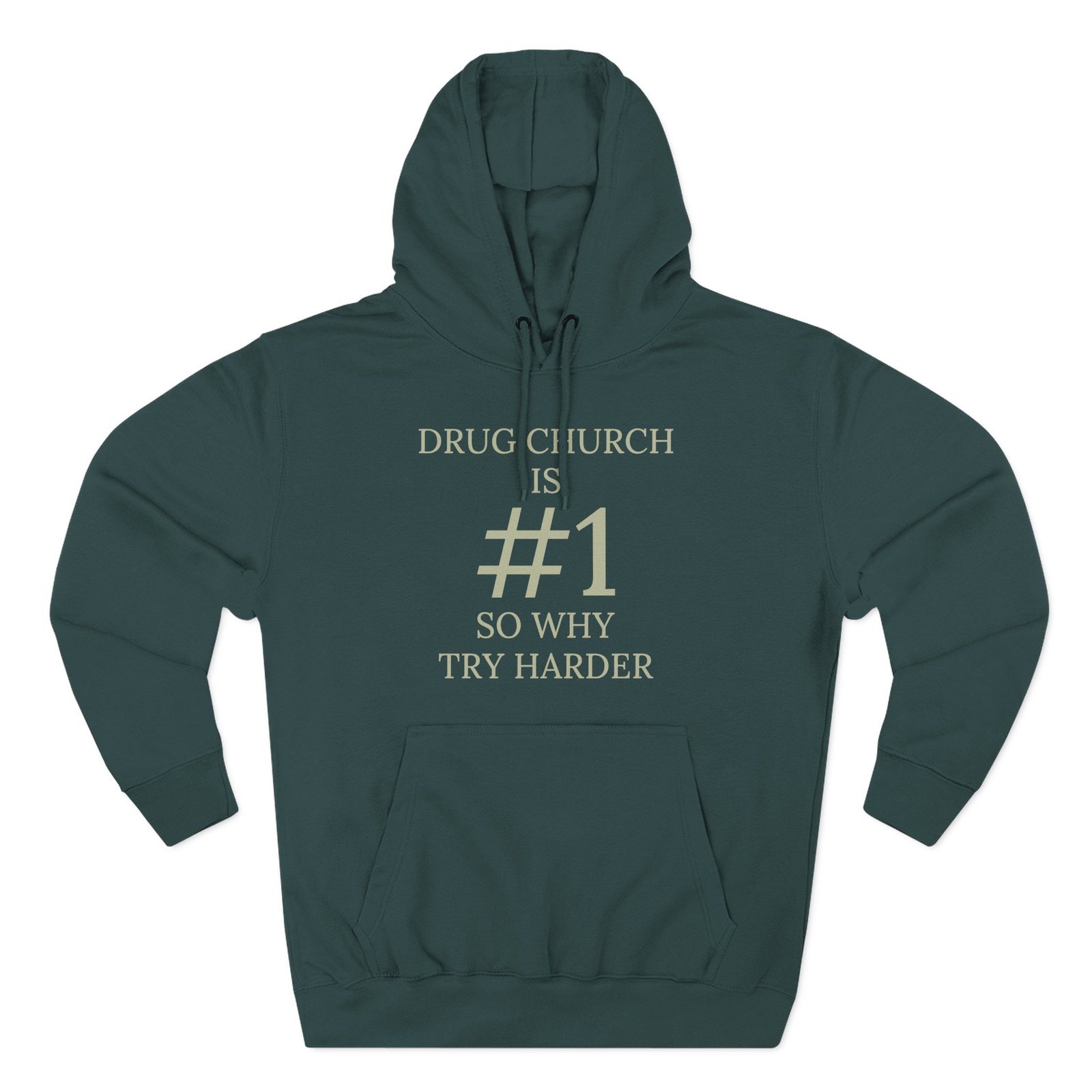 Drug Church Is Number 1 Three-Panel Fleece Hoodie - Image 7