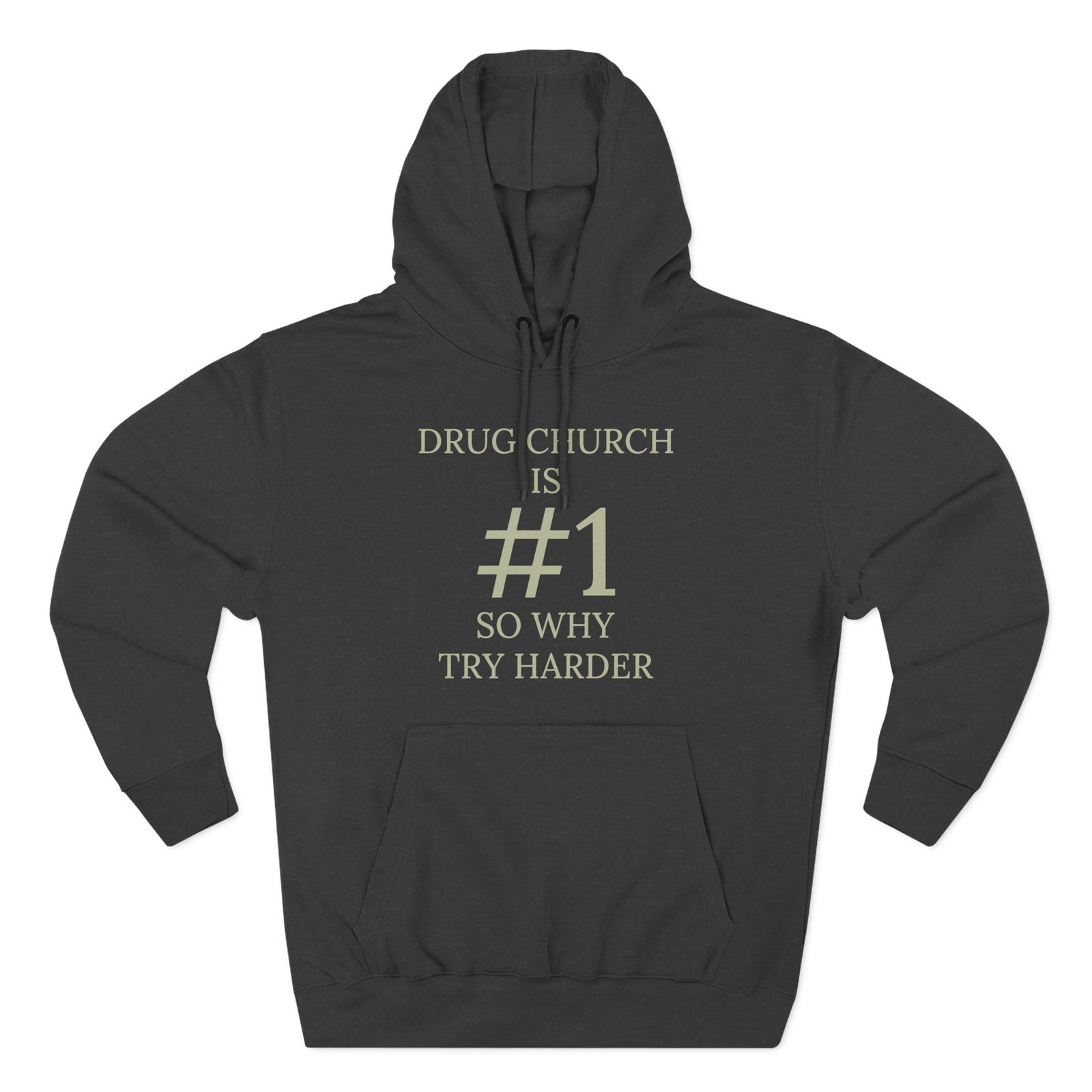 Drug Church Is Number 1 Three-Panel Fleece Hoodie - Image 3