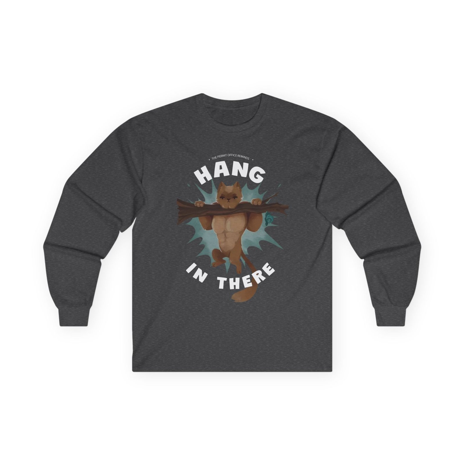 Grian Hang in There Permit Office Cat Unisex Ultra Cotton Long Sleeve Tee - Image 9