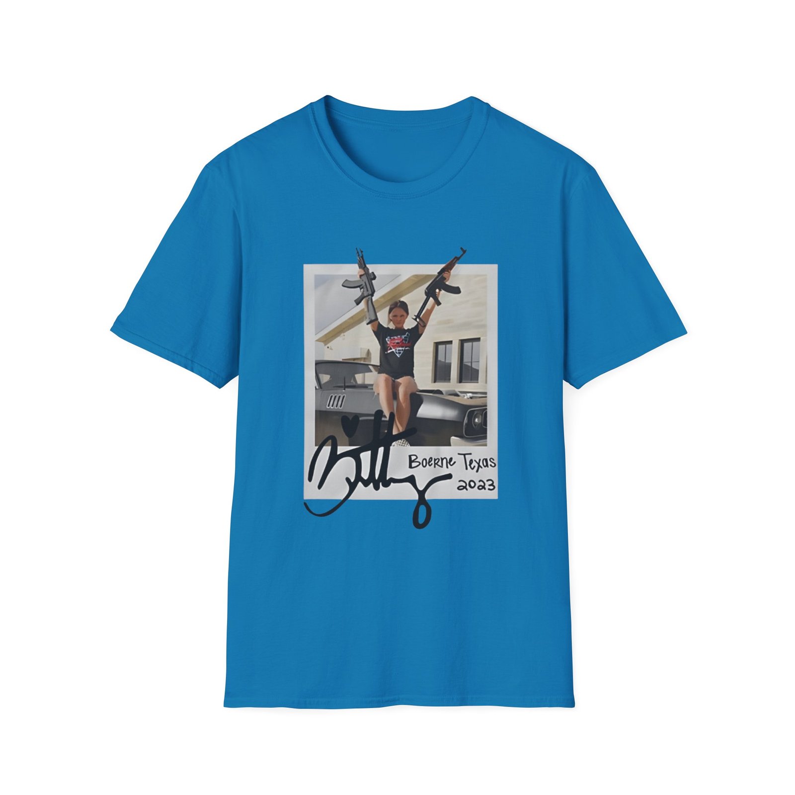 Roman Atwood Brittney in Texas Unisex Softstyle T-Shirt - Image 13