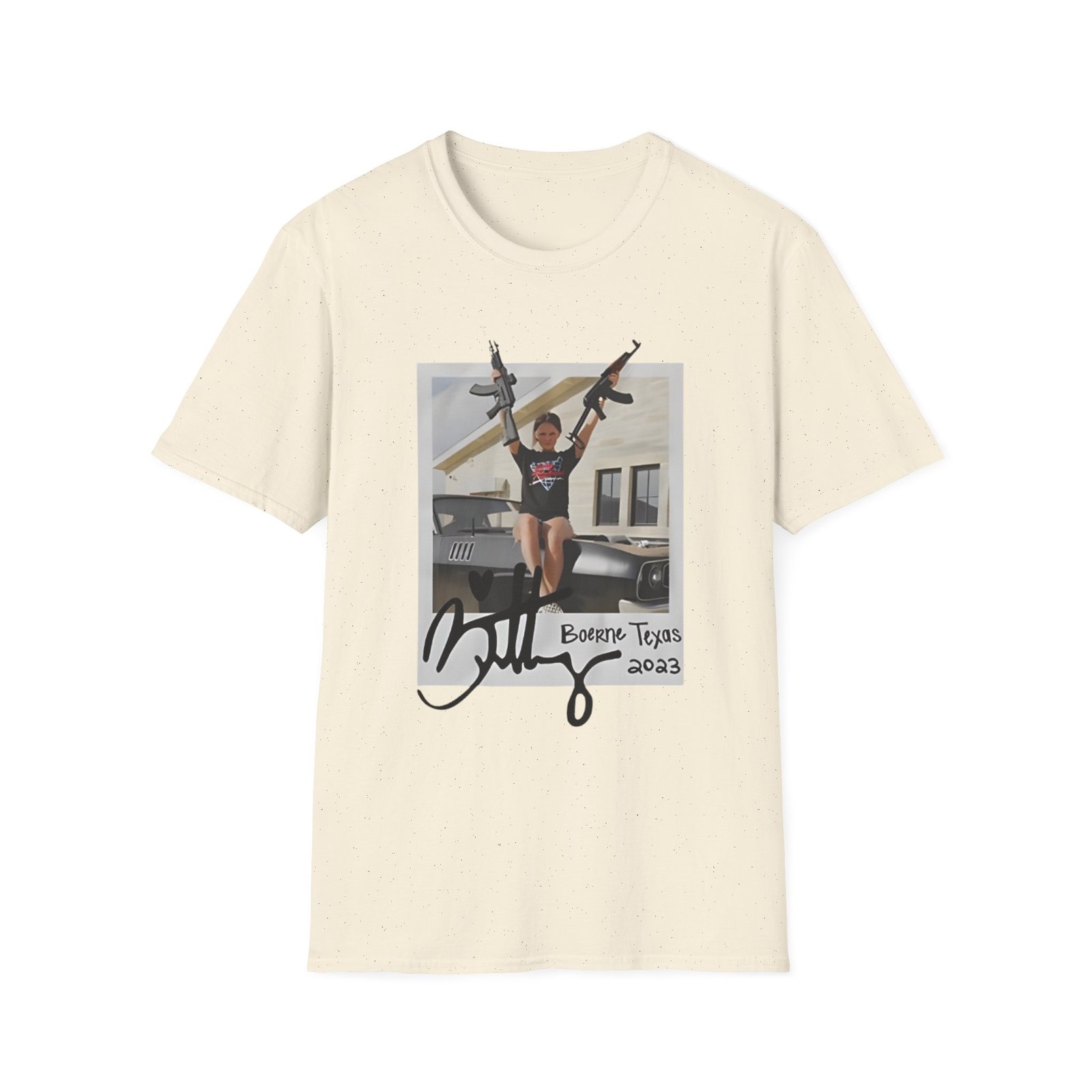Roman Atwood Brittney in Texas Unisex Softstyle T-Shirt - Image 3