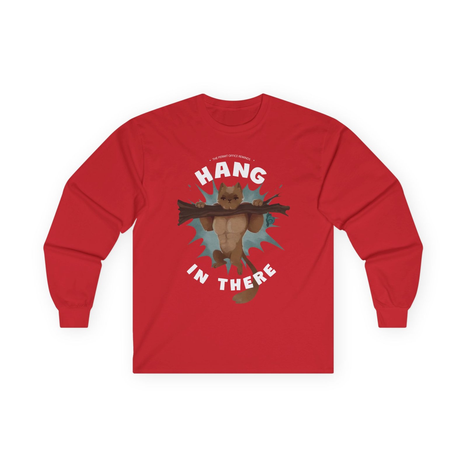 Grian Hang in There Permit Office Cat Unisex Ultra Cotton Long Sleeve Tee - Image 17