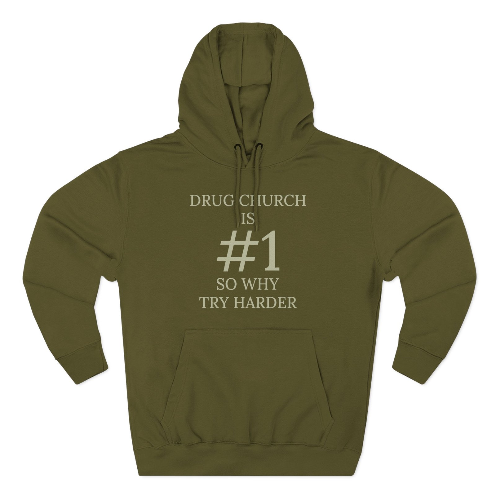 Drug Church Is Number 1 Three-Panel Fleece Hoodie - Image 5